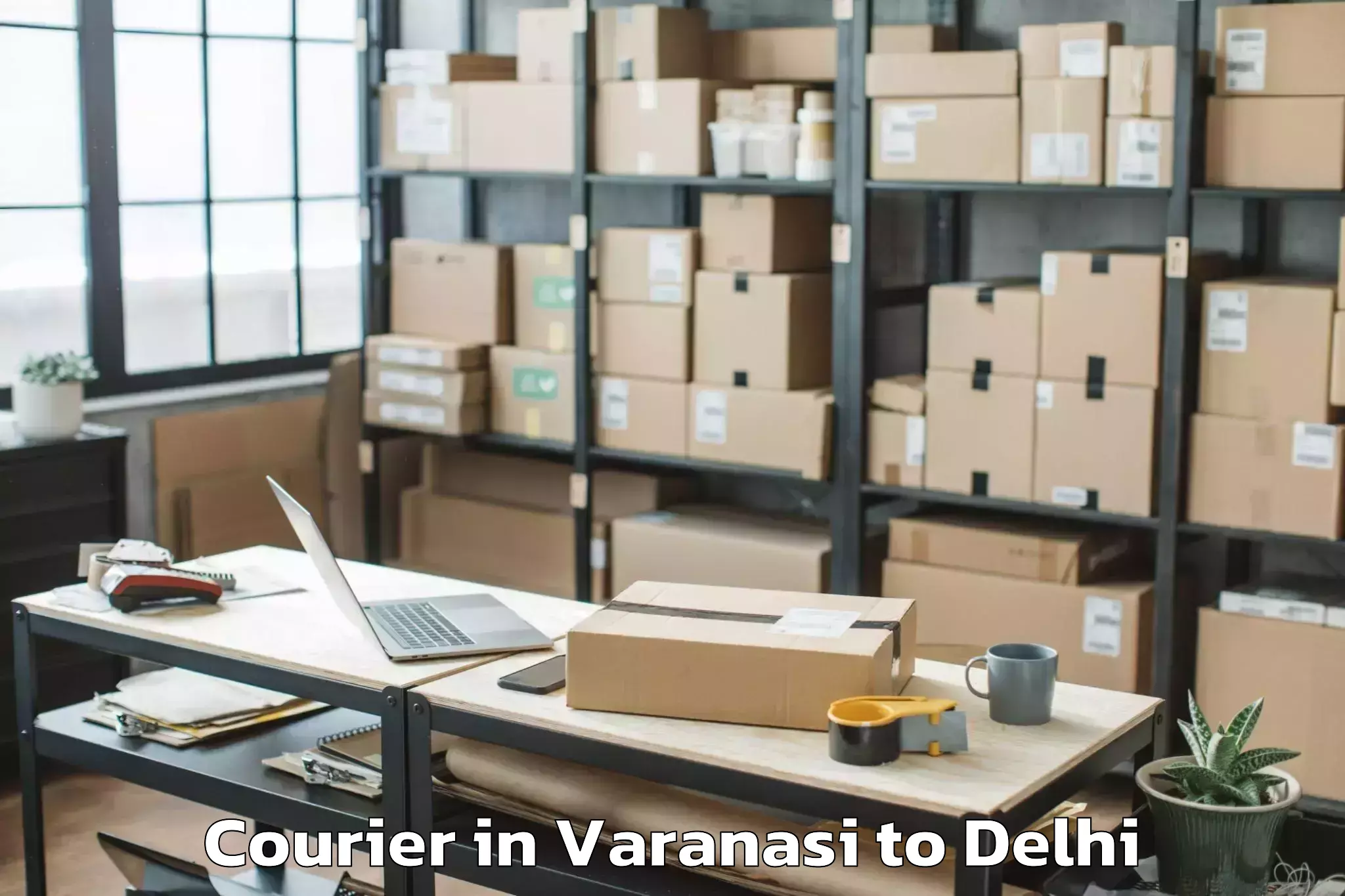 Varanasi to Jhilmil Courier Booking